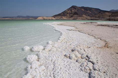 Salt crust at Lac Assal, Africa's lowest point | Africa and Explore