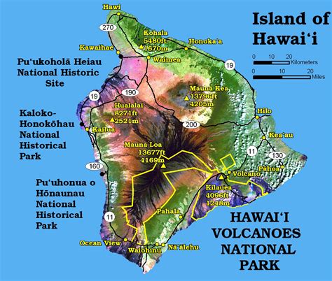 Hawaii Volcanoes Maps | NPMaps.com - just free maps, period.