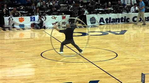 Ring man doing tricks in huge hula hoop ring - YouTube