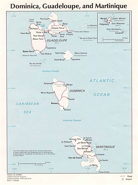 Map of Dominica