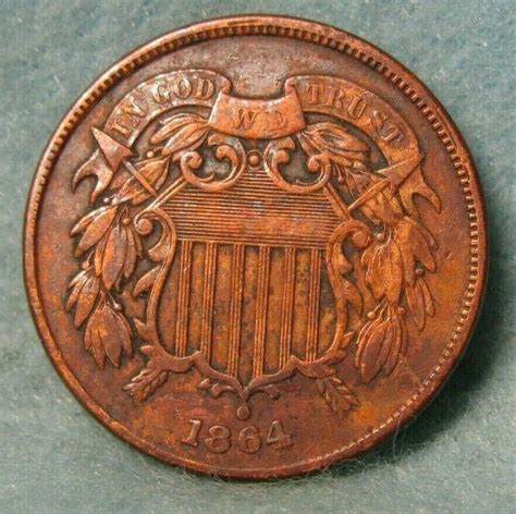 1864 Civil War Era Two Cent Piece VF * US Coin | Civil war era, Coins ...