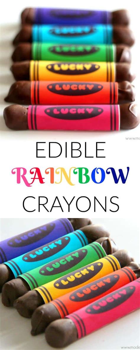 Edible Rainbow Crayons - Made with HAPPY