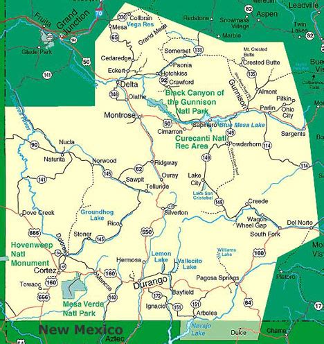 Maps: Pagosa Springs, Colorado & the Southwest - Pagosa Springs Colorado