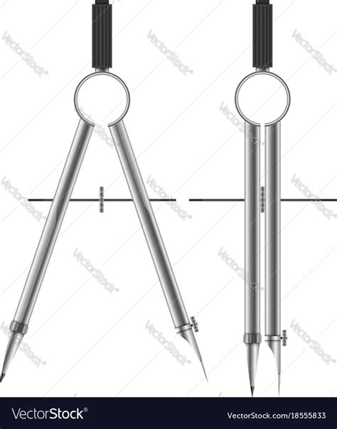 Drawing compasses Royalty Free Vector Image - VectorStock