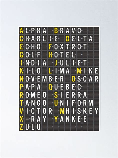 "Alpha-Bravo-Charlie" Poster by twgcrazy | Redbubble