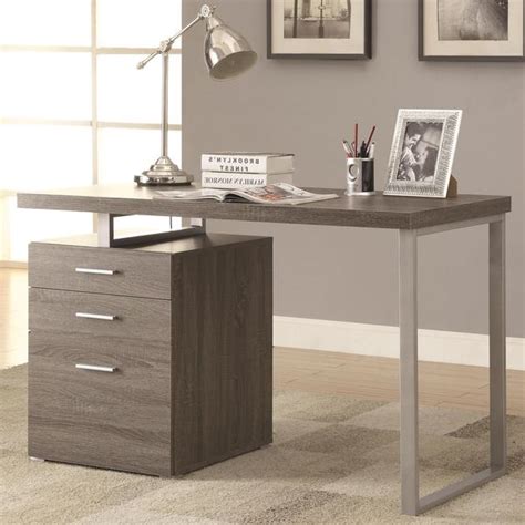 Shop Modern Design Home Office Weathered Grey Writing/ Computer Desk ...