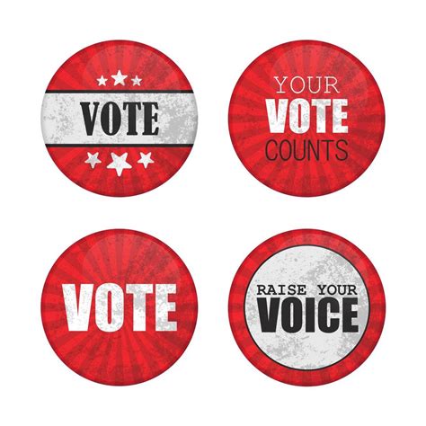 Vote button pin set 1178995 Vector Art at Vecteezy