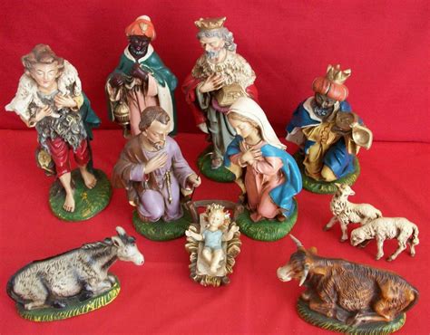 Antique Nativity Set Made In Italy - Antique Poster