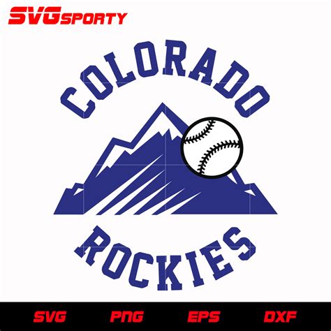 Colorado Rockies Circle Text Logo svg, mlb svg, eps, dxf, png, digital ...