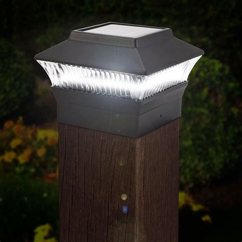 Solar Powered Led Deck Cap Post Lights Garden Outdoor Fence Lights ...