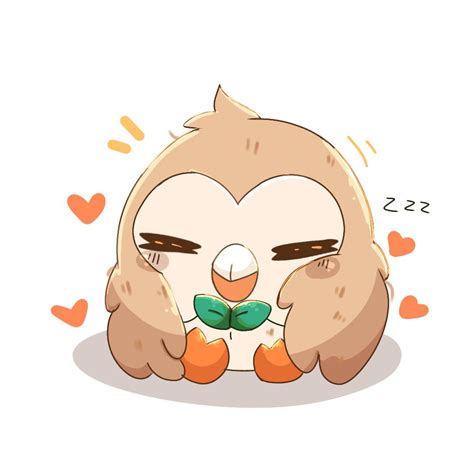 A very cute Rowlet! (Rowlet fanart) by Glacytale on DeviantArt