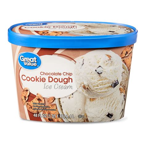 Great Value Chocolate Chip Cookie Dough Ice Cream, 48 fl oz - Walmart.com