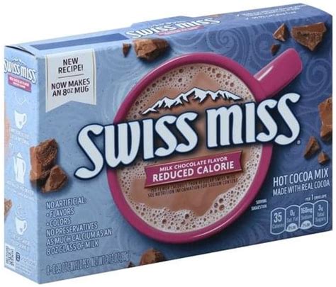 Swiss Miss Reduced Calorie, Milk Chocolate Flavor Hot Cocoa Mix - 8 ea, Nutrition Information ...