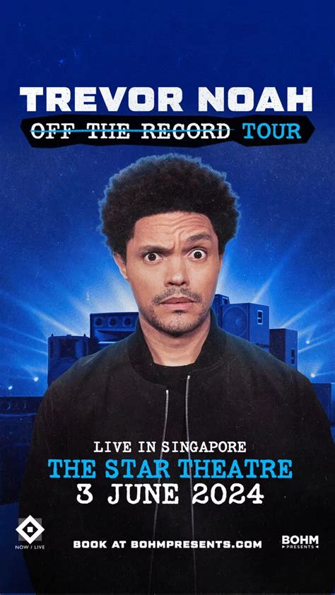 Trevor Noah to bring 'Off the Record Tour' to Singapore this June