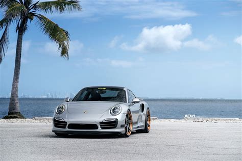 Silver Gray Limited Edition Porsche 911 Turbo S on a Beautiful Miami ...