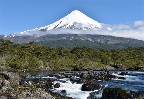 Waterfalls in front of Volcano Osorno, Chile [OC] [6000x4000] : r/EarthPorn