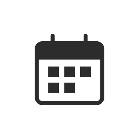 calendar icon flat style isolated on white background 2387838 Vector ...