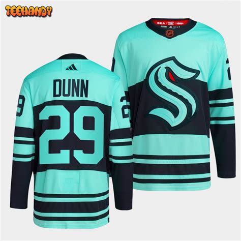 Seattle Kraken Vince Dunn Reverse Ice Blue Jersey