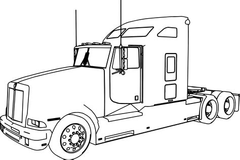 Tractor Trailer Drawing at GetDrawings | Free download