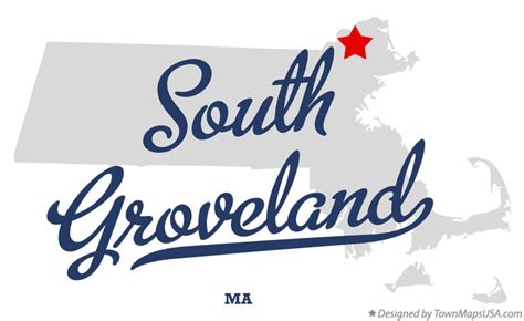 Map of South Groveland, MA, Massachusetts