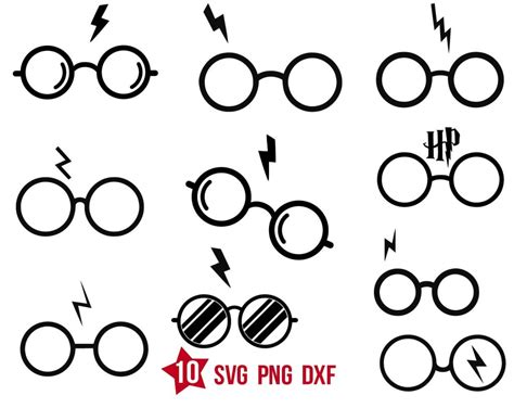 Harry Potter glasses svg, Harry Potter glasses svg, Hogwarts svg, Harry Potter head, Harry ...