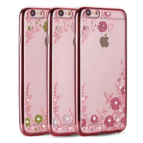 Protect Soft Rose Gold TPU Back Cover for iPhone 6 6s 6plus 6splus Case ...