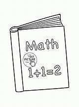 School Book Math coloring Page For Kids Back To Pages  sketch template