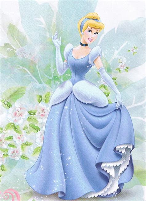 Disney princess cinderella wearing blue dress desktop wallpaper