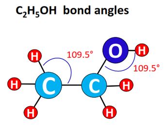 C2H5OH Lewis structure, molecular geometry, hybridization, bond angle