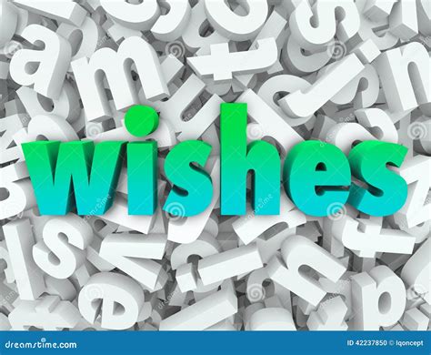 Wishes Hopes Dreams Word 3d Letters Wishing for Desires Stock Illustration - Illustration of ...