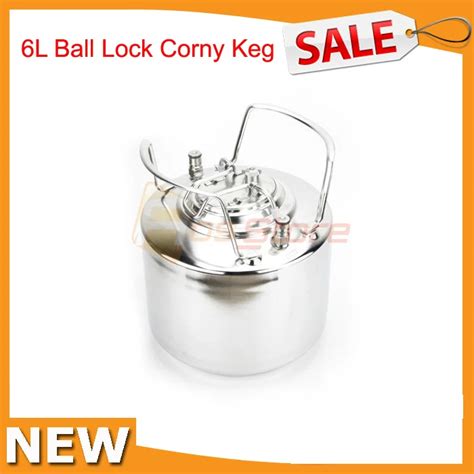 6L Ball Lock Corny Cornelius Style Soda OB 304 Stainless Steel Keg For ...