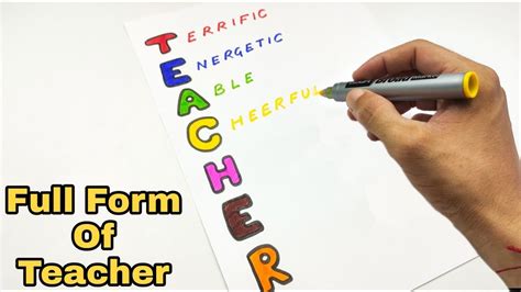 Happy Teachers Day Card Making | Full Form Of Teacher