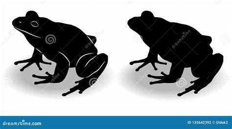 Silhouette Of A Frog , Vector Drawing Stock Vector - Illustration of ...