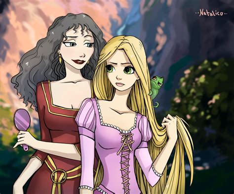 Rapunzel and Mother Gothel by natalico on DeviantArt