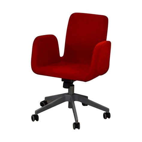 79% OFF - IKEA IKEA Patrik Red Rolling Desk Chair / Chairs