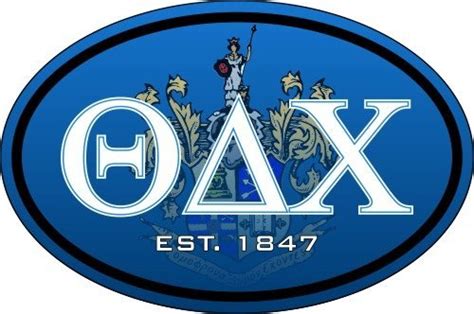 Theta Delta Chi Color Oval Decal SALE $6.95. - Greek Gear®