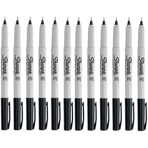 Sharpie Permanent Markers, Ultra Fine Point, Black, 12-Count - Walmart.com