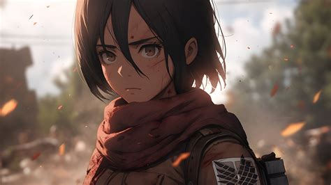 AoT Serious Mikasa Ackerman Desktop Wallpaper - AoT Wallpaper