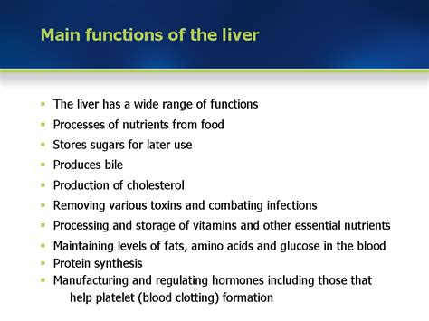 Module 1: Physiology and function of the liver