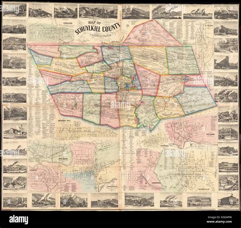 Map of Schuylkill County, Pennsylvania (13984629314 Stock Photo - Alamy