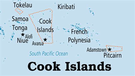 Cook Islands Map Geography Of The Cook Islands Map Of The Cook ...