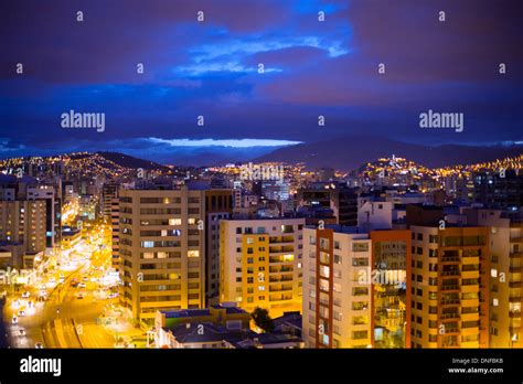 Quito, Ecuador skyline as seen from new town Stock Photo - Alamy