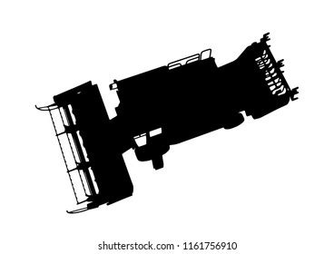 Silhouette Combine Harvester Vector Stock Vector (Royalty Free) 1161756910 | Shutterstock