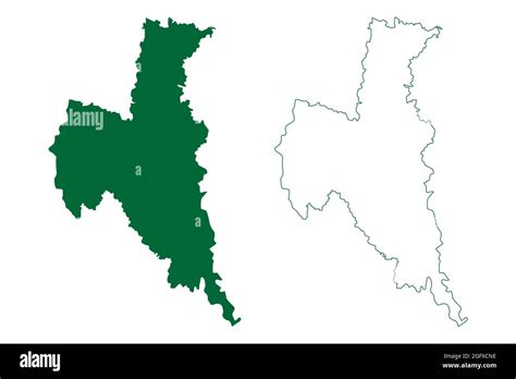 North 24 Parganas district (West Bengal State, Republic of India) map vector illustration ...