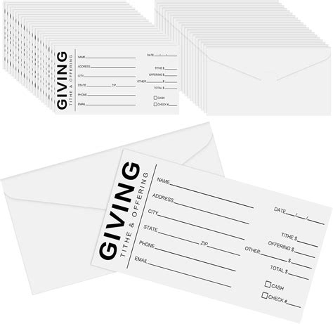 Amazon.com: 500 Pack Church Offering Envelopes Tithe Donation Envelopes Tithe Envelopes Paper ...