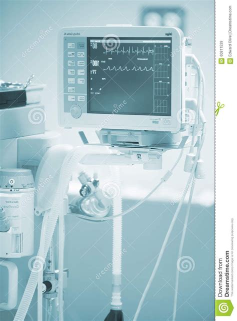 Surgery Hospital Operating Room Heart Rate Monitor Stock Image - Image ...