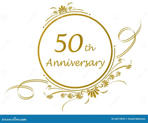 50th anniversary design stock vector. Illustration of five - 26274592