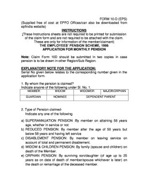 FORM 10-D (EPS) (Supplied Free Of Cost At EPFO Offices/can Also ... - Fill and Sign Printable ...