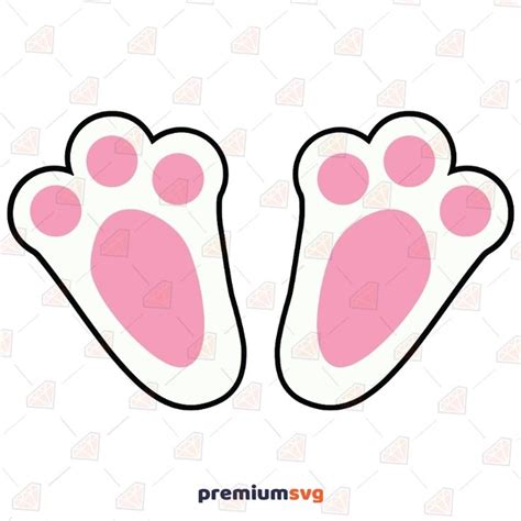 Pink Bunny Feet SVG Files, Rabbit Feet Clipart | Pasqua, Disegni