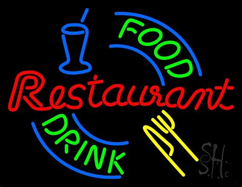 Food And Drink Restaurant Logo LED Neon Sign - Restaurant Neon Signs ...